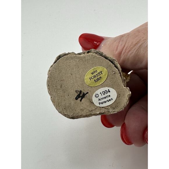 Wee Forest Folk 6 Piece Thanksgiving Figurine Set 1984-1994 Anette Petersen Sign - Picture 5 of 16